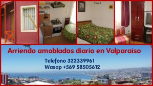 Alicia Calderon Anuncios de Propiedades en Valparaíso |  Se arrienda diario casa amoblada 1d1b wifi valparaiso, 2 personas $25000 diario  wasap 56 958505612